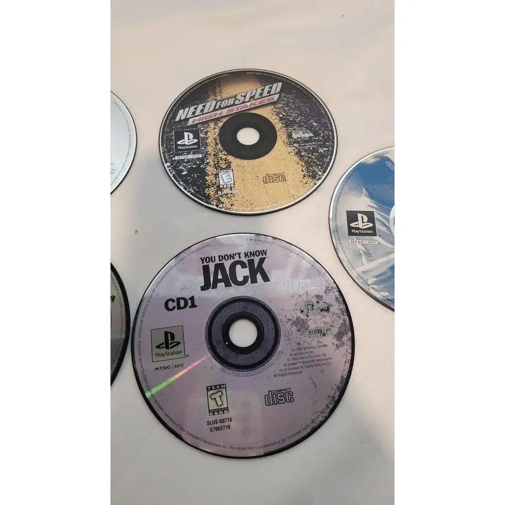 PS1 PlayStation 1 7 Game Disc Lot Crash Bandicoot Batman Beyond SquareSoft AS IS